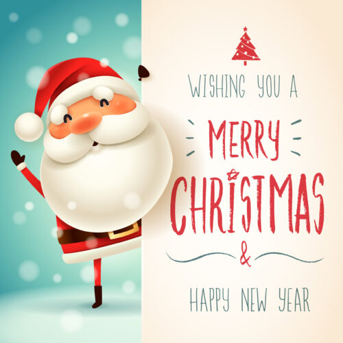Santa,Claus,With,Big,Signboard.,Merry,Christmas,Calligraphy,Lettering,Design. Santa,Claus,With,Big,Signboard.,Merry,Christmas,Calligraphy,Lettering,Design.