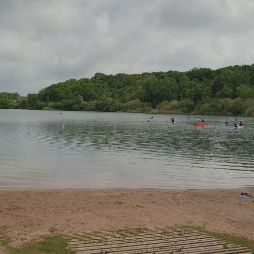 Astbury Mere Water Centre View of Astbury mere and surrounding woodland