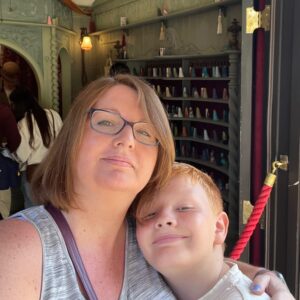 Picture of Vicki Warner, KW Therapy Business Manager, at York Merchants with her son, Thomas